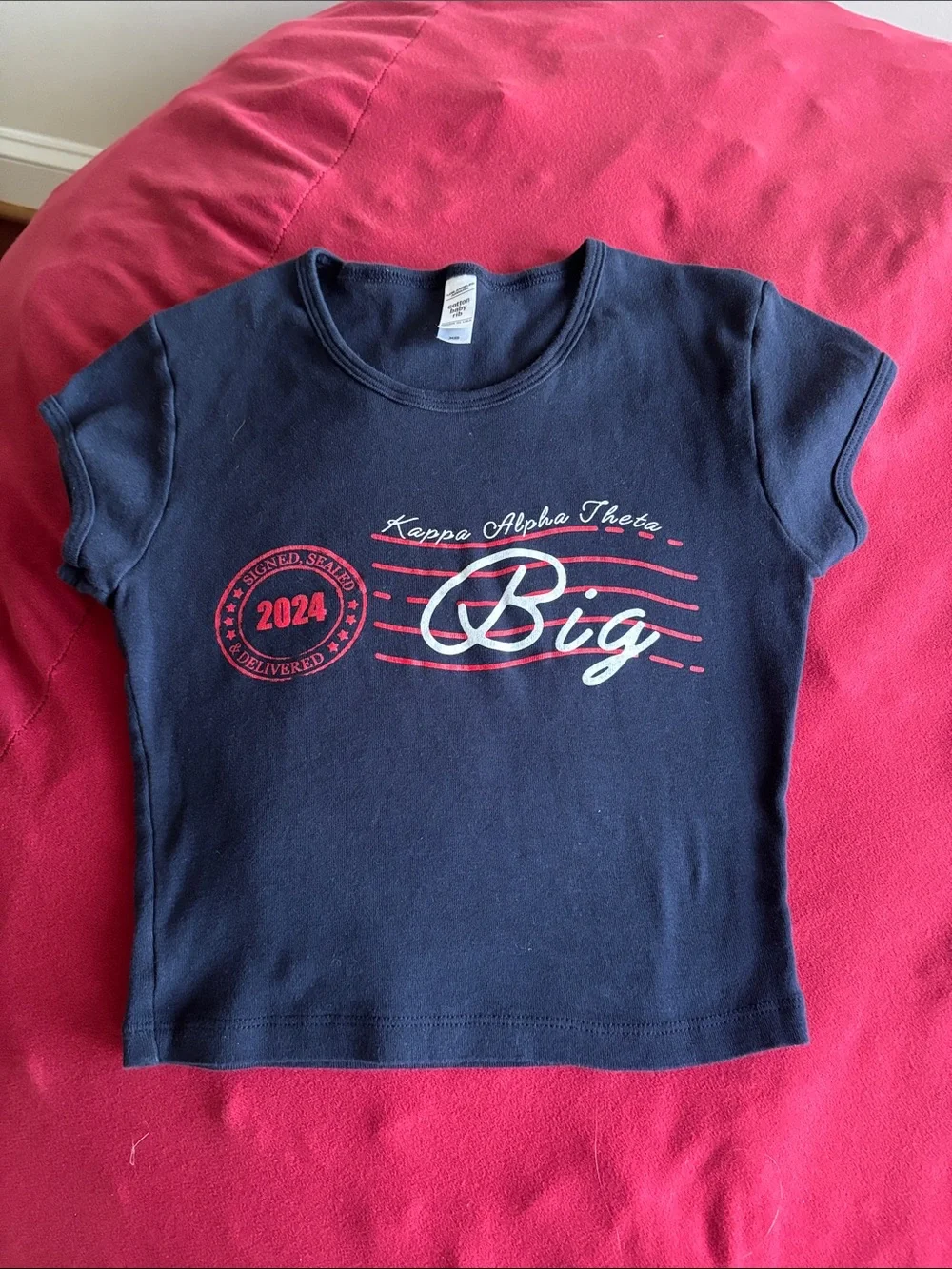 Bundle Navy Graphic Short Sleeve Tee - Theta & Kappa Alpha Theta S/XS - Picture 4 of 5